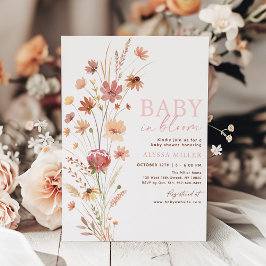 Invitación Boho Wildflowers Baby en Bloom Baby Shower