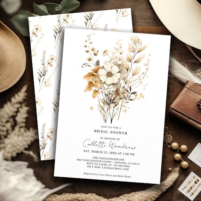 Invitación Boho Wildflowers Bridal Shower (Subido por el creador)