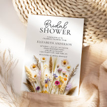 Boho Wildflowers Bridal Shower