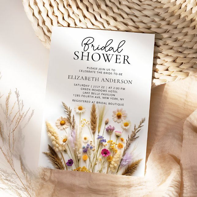 Invitación Boho Wildflowers Bridal Shower (Subido por el creador)