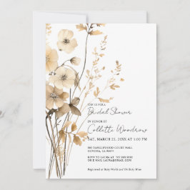 Invitación Boho Wildflowers Bridal Shower