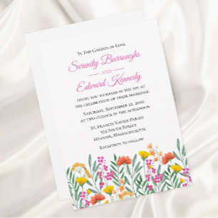 Invitación Boho Wildflowers Garden Spring Floral Boda
