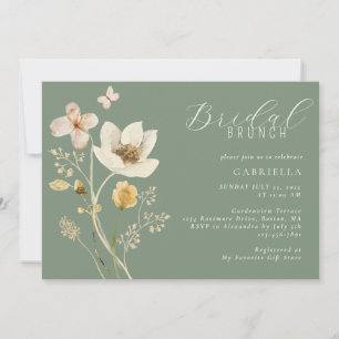 Invitación Boho Wildflowers Salva Un Brunéi De Novias De Crem