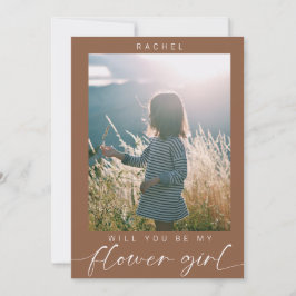 Invitación Boho Will you be my Flower Girl Photo Moda