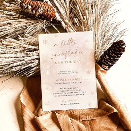 Invitación Boho Winter Baby Shower | Snowflake Wonderland