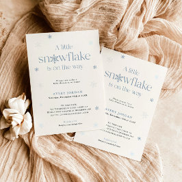 Invitación Boho Winter Baby Shower | Snowflake Wonderland