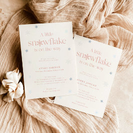 Invitación Boho Winter Baby Shower | Snowflake Wonderland Inv