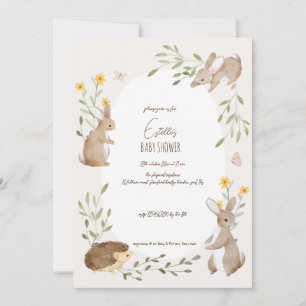 Invitación Boho Woodland Animals Forest Friends Baby Shower