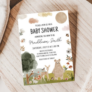 Invitación Boho Woodland Baby Shower