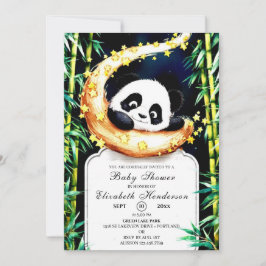 Invitación Boho Woodland Colorful Panda Baby Shower