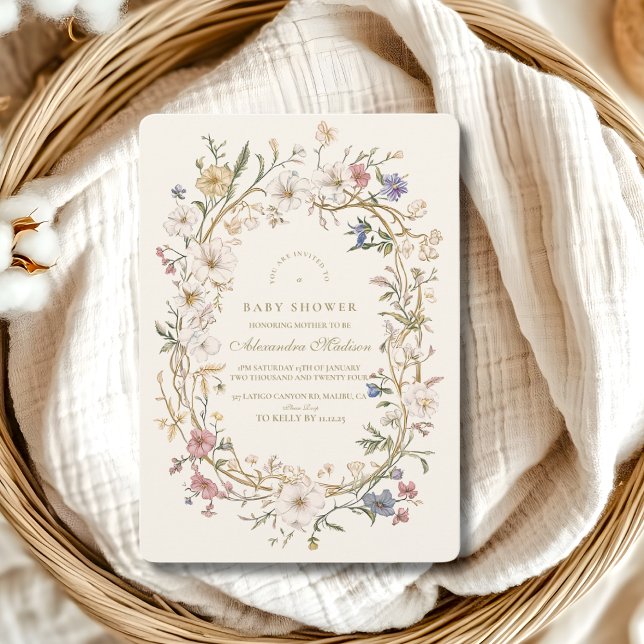 Invitación Boho Woodland Fern Baby Shower (Subido por el creador)