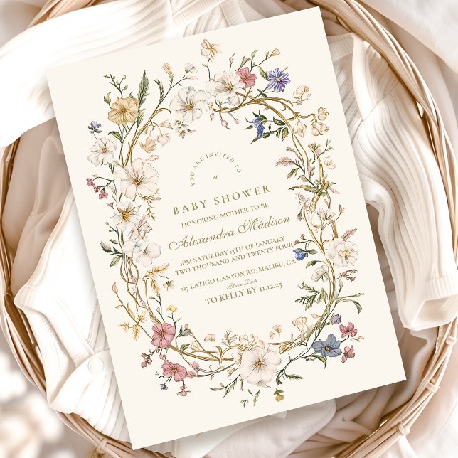 Invitación Boho Woodland Fern Baby Shower (Subido por el creador)