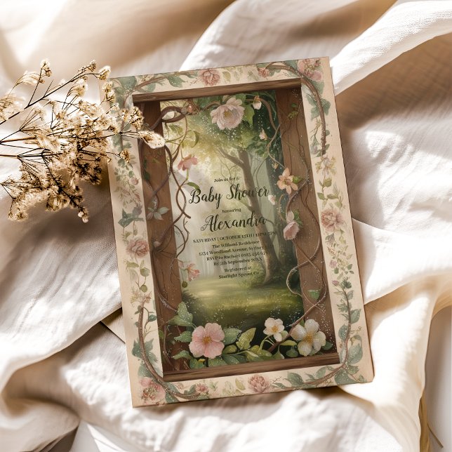 Invitación Boho Woodland Forest Baby Shower (Subido por el creador)