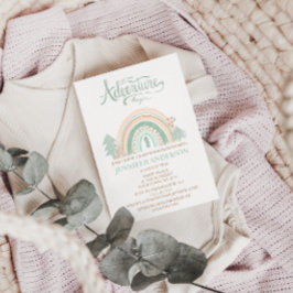 Invitación Boho Woodland Rainbow Gender Neutral Baby Shower