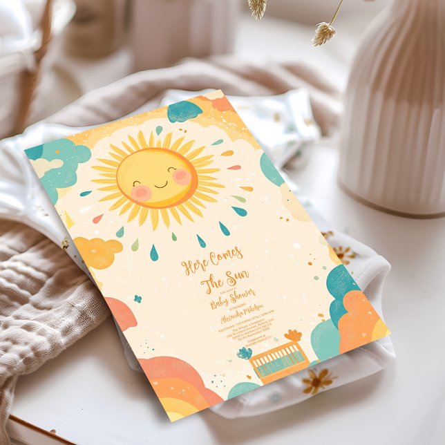 Invitación Boho Yellow Sunshine Baby Shower (Subido por el creador)