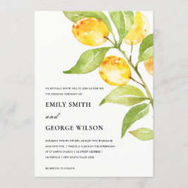 INVITACIÓN BOHO YELLOW WATERCOLOR FOLIAGE OLIVE BODA