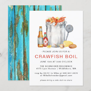 Invitación Boil de Cangrejos de Verano   Cookout de Boil de L