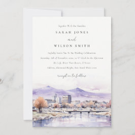 Invitación Boise, Idaho Watercolor Landscape Wedding