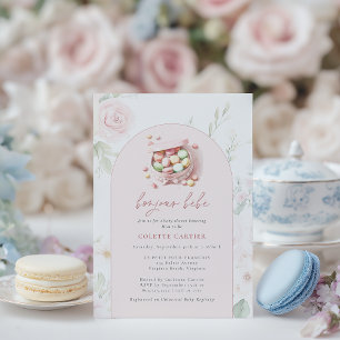 Invitación Bojour Bebe Watercolor francés Baby Shower