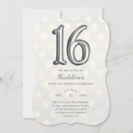 Invitación Bokeh de oro y dulce de Relieve metalizado platead