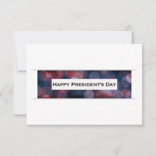 Invitación Bokeh del Día del Presidente Feliz