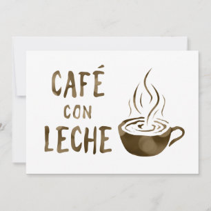 Invitación bokeh del leche de la estafa del café