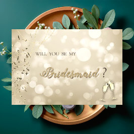 Invitación Bokeh elegante, copas de vino confeti