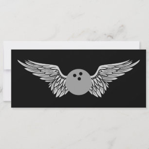 Invitación bola de bolos alados