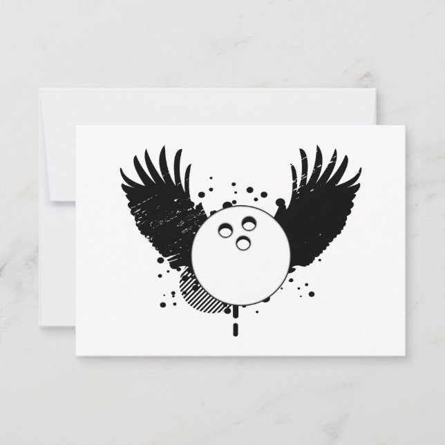 Invitación bola de bolos hi-fi (Anverso)