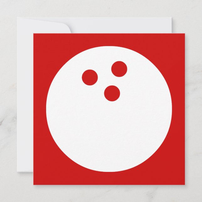 Invitación bola de bolos : personalizable de color (Anverso)