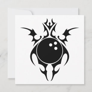 Invitación bola de bolos tribal