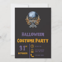Bola de cristal negra y dorada Halloween negro mod