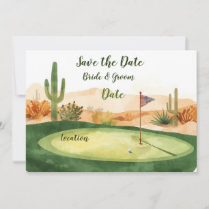 Invitación Bola de golf y tee con amor salva la fecha