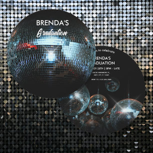 Invitación bola de graduación de disco