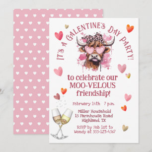 Invitación Bola de Hereford en el Día de Galentine