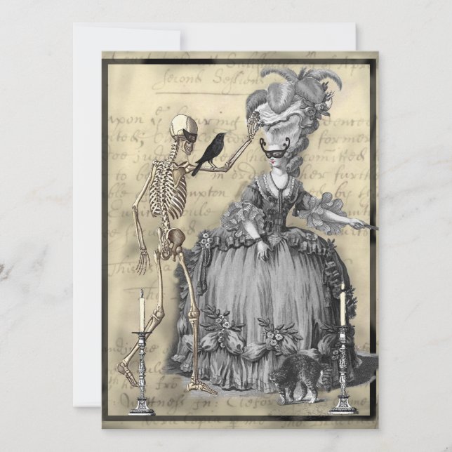 Invitación Bola de mascarada de Halloween (Anverso)