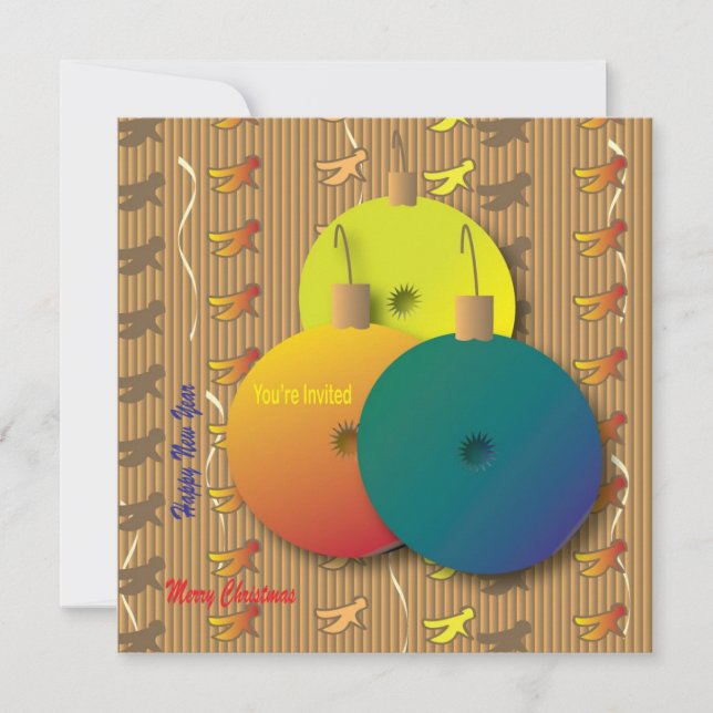 Invitación Bola de Navidad (Anverso)