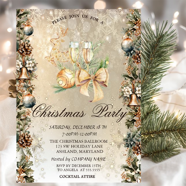 Invitación Bola de Navidad,Campanas Piñas,Reno,Vidrio  (Subido por el creador)