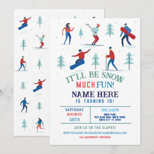 Invitación Bola de nieve de la fiesta de cumpleaños de invier