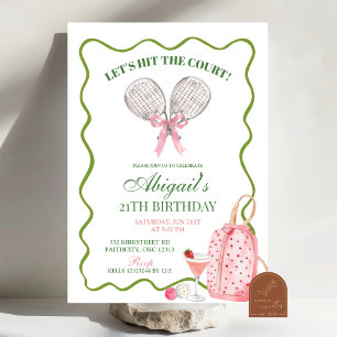 Invitación Bola de Pollo y cócteles Tema del deporte Cumpleañ