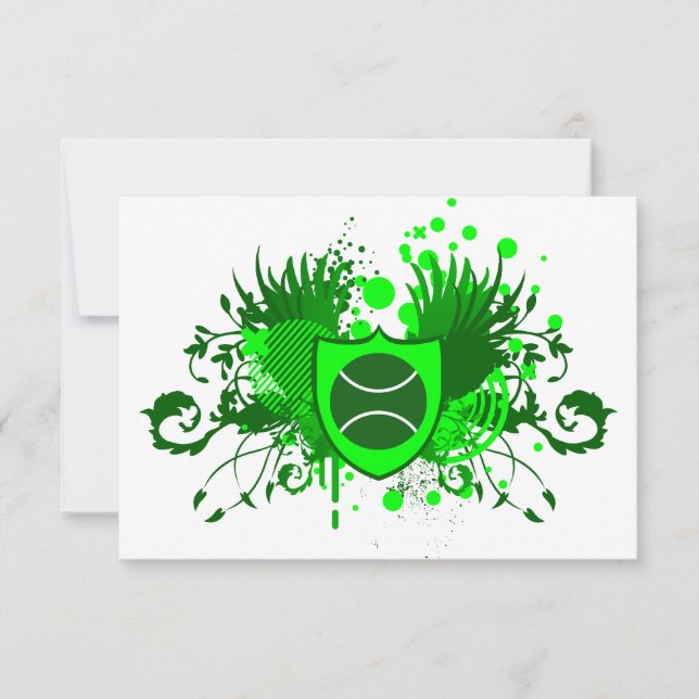 Invitación bola de tenis escudo hi-fi (Anverso)