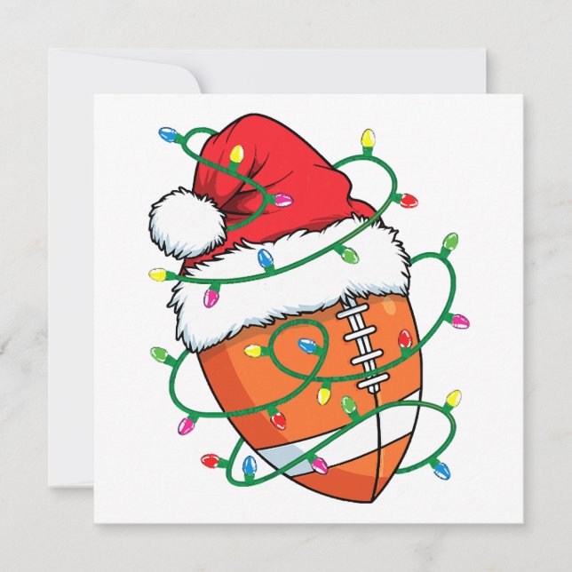 Invitación Bola deportiva de Santa Fútbol Hombres Navidades (Anverso)