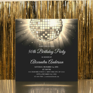 Invitación Bola Disco de la Fiesta de los 50 Años de Oro