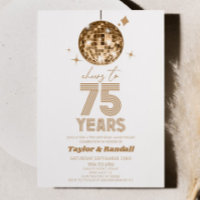 Bola Disco Saluda Al Aniversario Boda De 75 Años