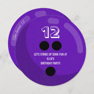 Invitación Bolas de bolos   Fiesta de cumpleaños para niños  