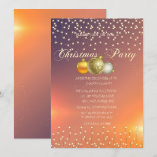 Invitación Bolas de Navidad,Fiesta de la empresa de luces de