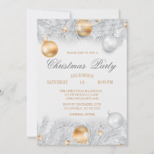 Invitación Bolas de Navidad, Luces Compañía de Navidad Platea