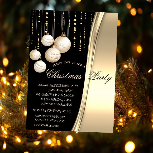 Invitación Bolas de Navidades de crema, Fiesta corporativo de (Subido por el creador)