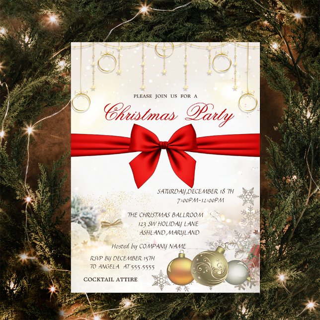 Invitación Bolas de Navidades de moda, Navidades corporativos (Subido por el creador)