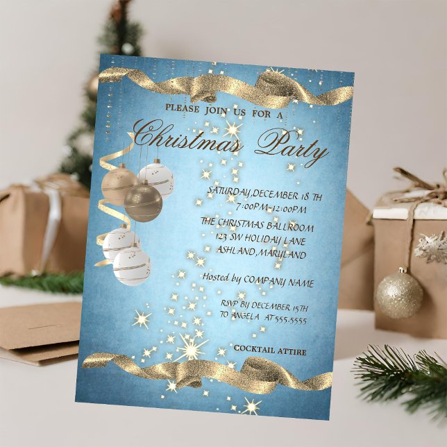 Invitación Bolas de Navidades elegantes, esparkle, Fiesta de  (Subido por el creador)